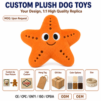 Peluche mignonne en forme de cœur d'étoile de mer, jouet sonore anti-stress résistant aux déchirures pour chiot, idéal pour la dentition et les animaux de compagnie