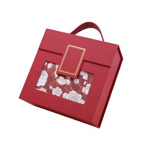 卸売カスタムポータブルウェディングギフトボックス高品質ウェディングギフトボックスセットマグネット式折りたたみ式ホリデーボックスハンドル付き - Product Image 2