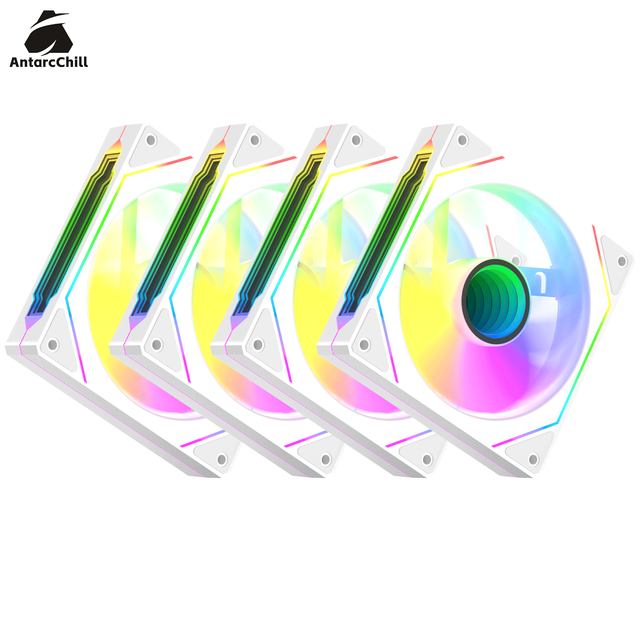 AntarcChill Wholesale Price 120mm High Speed Cooling Fan Hydraulic Bearing High Performance PC Chassis Fan for Computer Case