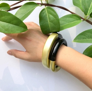 Minh Giang Craft Vietnam Natural Buffalo Horn Polished <b>Bangle</b> <b>Bracelet</b> Handmade Sustainable Eco Friendly Fashion Jewelry - Product Image 5