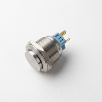 Interrupteur à bouton-poussoir verrouillable anti-vandalisme en acier inoxydable CMP 25 mm SPST/DPDT, étanche IP65, 250 V AC/DC 5 A