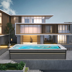 สระว่ายน้ำอะคริลิคสำหรับผู้ใหญ่ขนาดใหญ่พร้อมฟังก์ชั่นการนวด - Product Image 3