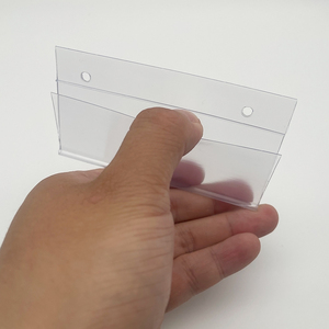 Porte-étiquette de prix suspendu en PVC transparent, style boucle, pour merchandising en magasin, support d'étiquette de produit pour crochet de présentation, en plastique transparent - Product Image 6
