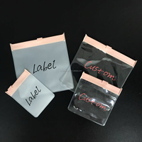 Bolsa transparente con cremallera, cierre de cremallera de PVC transparente grueso para joyería, pendientes, anillos, relojes, gafas, pedido mínimo, 100 Uds., logotipo personalizado