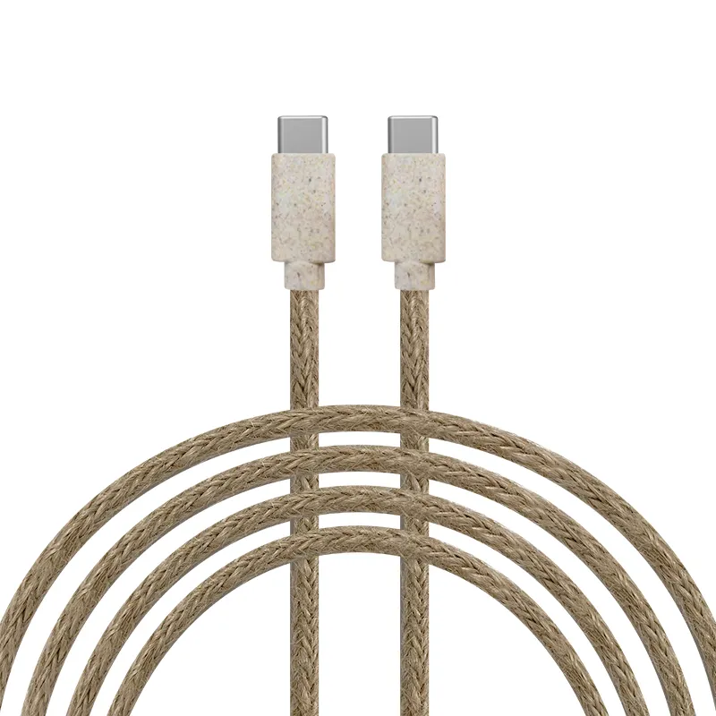 Data Cables USB Para Tipo C 2M Eco-Friendly Wheat Straw Hemp Android Type C Cable