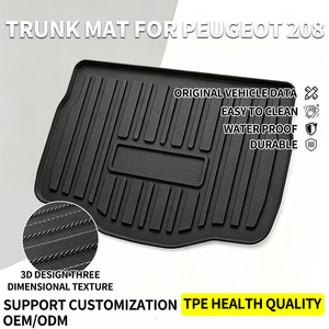 Tapis de coffre de voiture en TPE durable, imperméable et résistant aux intempéries, ODM, pour <span class=keywords><strong>Peugeot</strong></span> <span class=keywords><strong>208</strong></span> 2019 à 2020 - Product Image 1