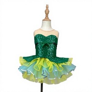 Disfraz <span class=keywords><strong>de</strong></span> Baile Latino para Niñas Pequeñas, Tutú Esponjoso con Diseño <span class=keywords><strong>de</strong></span> Insecto Luciérnaga, Falda <span class=keywords><strong>de</strong></span> Baile <span class=keywords><strong>de</strong></span> Spandex/Nailon - Product Image 1