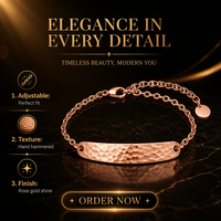 Bracelet personnalisé en plaque martelée, chaîne en acier inoxydable, bracelet gravé avec un nom, cadeau de bijoux