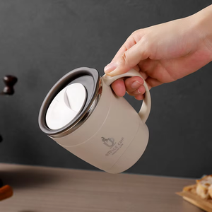 Regalos Empresariales, Vaso Térmico de Viaje para Oficina de 500 ml/17 oz, Taza de Café de Acero Inoxidable 304 con Tapa para Agua, Té y Leche - Product Image 3