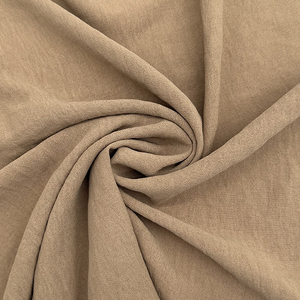 Tela de crepé y crepé para vestido, tejido de poliéster arrugado, Color sólido, 180D - Product Image 5