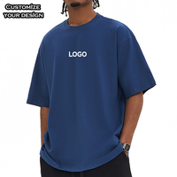T-shirt surdimensionné à col rond en coton 100% pour homme, tricoté, de haute qualité, écologique, logo personnalisé pour la vente en gros