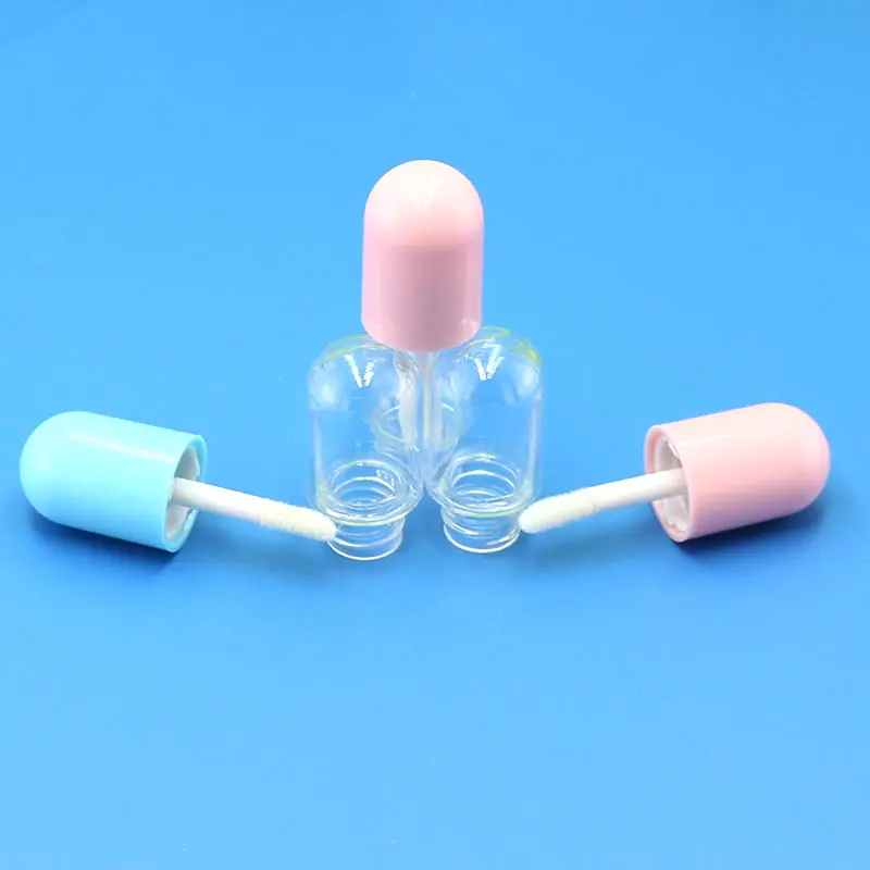 2023 Petg 3Ml Mini Hình Dạng Viên Nang Lip Gloss Ống Rỗng Son Bóng Ống Nhựa Son Môi ABS PP Bao Bì Ống