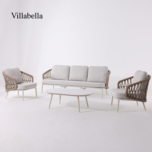 Canapé d'extérieur moderne pour resort, mobilier <span class=keywords><strong>de</strong></span> <span class=keywords><strong>jardin</strong></span> en corde, résistant aux intempéries, ensemble <span class=keywords><strong>de</strong></span> <span class=keywords><strong>salon</strong></span> <span class=keywords><strong>de</strong></span> patio pour hôtel - Product Image 2