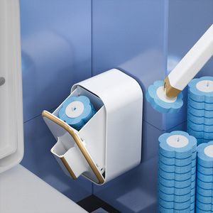 <span class=keywords><strong>Spazzola</strong></span> per WC Usa e Getta Senza Angoli Morti per Uso Domestico, Gadget <span class=keywords><strong>Autopulente</strong></span> da Parete per WC con Testine Sostituibili - Product Image 2