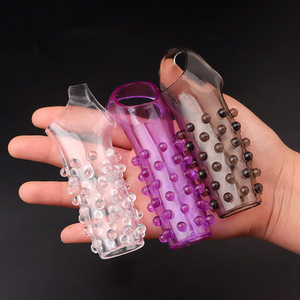 Set de Anillos para Pene con Cubierta de Dientes de Lobo, Transparente, Morado y Negro, de Goma Suave, para Estimulación y Sujeción del Pene en Adultos - Product Image 1