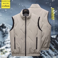 Gilet matelassé à col montant pour homme, épais, chaud, coupe-vent, léger, pour l'extérieur, hiver, décontracté, grande taille, polyvalent