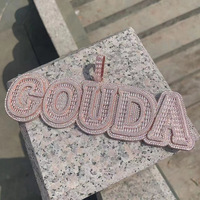 Colgante de circonia personalizado para hombres y mujeres, collar con letras de retales de hip-hop, joyería