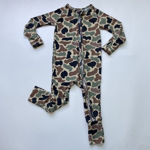 Pigiama mimetico all'ingrosso per neonati con cerniera, in fibra di bambù, coordinato per la famiglia, personalizzabile con logo, pronto per la spedizione (RTS) - Product Image 5