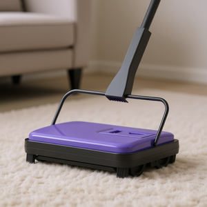 Barredora Manual para Alfombras, Color Morado, Ancho de Limpieza de 6.7 Pulgadas, Depósito de Polvo de 300 ml, para Uso en el Hogar y la Oficina, Limpiador de Pelo de Mascotas y Polvo - Product Image 2