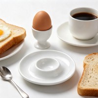 Support à œufs en porcelaine céramique blanche pour œufs mollets, petit-déjeuner, repas, écologique, cuisine domestique, finition émaillée