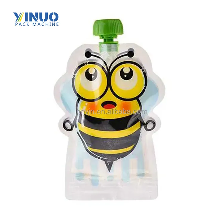 Customized High Quality Bags 100ml, 200ml Printed Liquid Juice Jelly Bags Drinks Baby Spout Bags