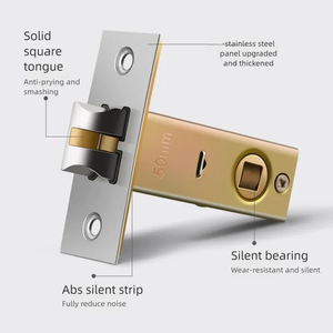 Stainless Steel Modern Bathroom & <b>Bedroom</b> Door <b>Lock</b> Set <b>with</b> Remote Control Includes <b>Key</b> 25/30/35/40/45/50mm Locking Tongue - Product Image 5