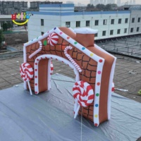 Arche gonflable géante en forme de maison de pain d'épices de Noël pour marché de Noël