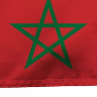 Drapeau National du Maroc de 3x5ft (90x150cm) en Gros, Monocouche 68D 100% Polyester avec 2 Œillets
