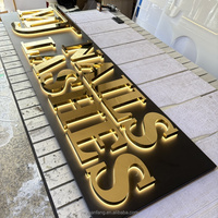 Personalizado al aire libre interior iluminar carta empresa logotipo 3D canal letra Metal espejo superficie Led retroiluminado carta signo