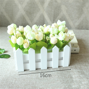 <span class=keywords><strong>Fiori</strong></span> artificiali succulenti in vaso soggiorno interno portico decorazione piante verdi ornamenti <span class=keywords><strong>recinzione</strong></span> in legno fiore di simulazione - Product Image 4