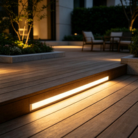 Luminaire LED linéaire encastré en acier inoxydable pour sol, anti-éblouissement, IP65, pour extérieur, allée, aménagement paysager, éclairage de sol