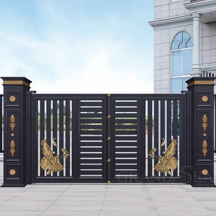 High Quality Strong Anti-theft Cast Aluminum Gates Latest Main Gate Designs for Villa