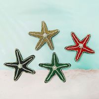 Patch brodé fait main en perles et sequins, motif palmier et cocotier, à coudre, pour la décoration de vestes, vêtements et sacs - Vente en gros