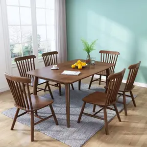 Nordic Solid Wood Rubber Wood Dining Table Long Table