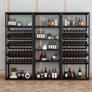 Étagère ajustable Étagère de rangement en acier noir pour vin Présentoir léger 5 pour étagères de rangement d'entrepôt domestique - Product Image 5