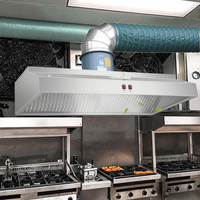 Hotte de cuisinière commerciale en acier inoxydable pour la cuisine à la maison Purification intégrée par échappement direct à aspiration forte électrique
