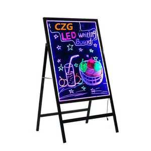 Pabrik grosir neon LED papan tulis diterangi penanda berwarna RGB lampu kilat papan SMD 5050 tampilan iklan