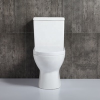 Australie filigrane dos au mur deux pièces blanc ovale mince réservoir cuvette de toilette à dégagement rapide siège de toilette deux pièces toilette