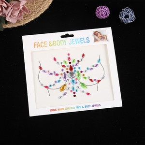 Tatouages temporaires pour femmes faux autocollants de <span class=keywords><strong>tatouage</strong></span> poitrine bijoux cristal visage décoration <span class=keywords><strong>diamant</strong></span> acrylique strass visage autocollants - Product Image 6
