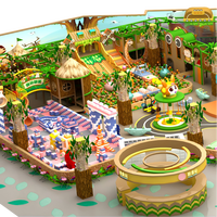Aoleao Parque de Juegos Personalizado con Temática de Jungla, Toboganes Interactivos y Divertidos para Niños, Centro Comercial, Diversión Familiar, Certificado CE TUV