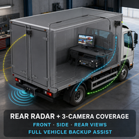 Système de caméra radar de stationnement pour camion et bus, kit d'aide à la marche arrière à 3 caméras, étanche IP69K, 1080P, sécurité de recul
