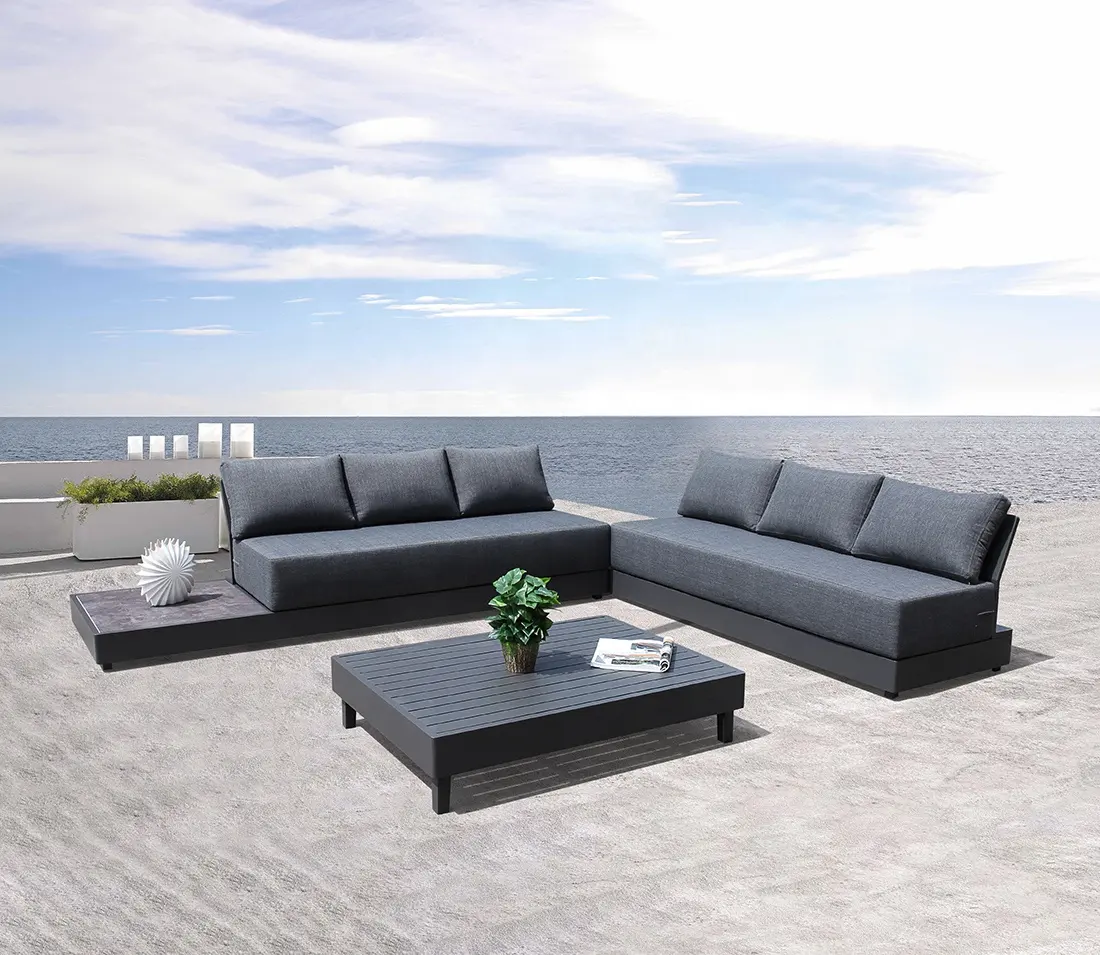 Hot Selling Contract Aluminum garden sofa Patio furniture luxury sectional Outdoor Sofa Garden Sets for hotel