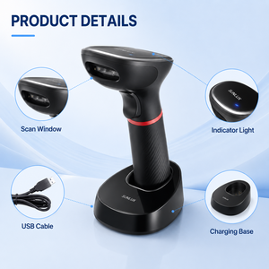 เครื่องสแกนบาร์โค้ดแบบชาร์จไฟได้ 1D 2D QR Code CMOS 60fps สำหรับร้านค้าปลีก คลังสินค้า เคาน์เตอร์ชำระเงิน การชำระเงินผ่านมือถือ - Product Image 4