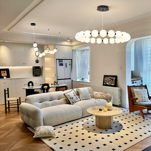 Candelabro francés de estilo crema de alta gama, accesorios de iluminación de frijol mágico Vintage <span class=keywords><strong>para</strong></span> <span class=keywords><strong>sala</strong></span> de estar, dormitorio, <span class=keywords><strong>comedor</strong></span>, luz colgante - Product Image 4