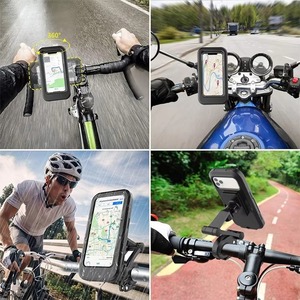 Support de téléphone étanche pour moto, rotation à 360°, étui magnétique, hauteur réglable, fixation sur guidon de vélo - Product Image 6