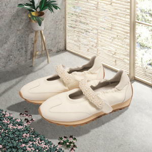 Baskets Mary Jane de luxe pour femme, style sport, à enfiler, en toile légère et respirante, à bride unique, collection Printemps - Product Image 2