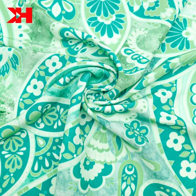 Kahn vestido têxtil cetim tecido de seda, flor de cetim com estampa digital