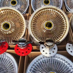 Jantes à rayons de 20, 22, 24, 26 pouces, or/argent, 100 ou 144 rayons, jantes à démontage rapide pour voitures classiques, vintage, <span class=keywords><strong>lowrider</strong></span>, anciennes - Product Image 5