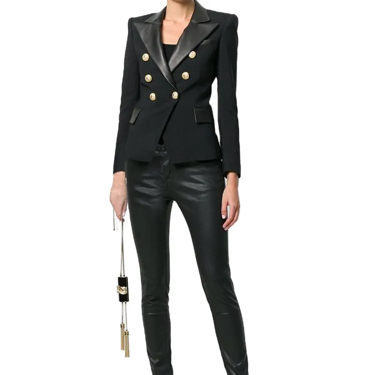 A3658 Migo 2024 New Arrival Black Formal Elegant Blazer Jacket Wholesale Women Short Designer Coat Wholesale