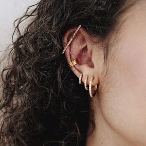 Boucles d'oreilles en argent pour femmes or base cerceaux boucles d'oreilles <span class=keywords><strong>petit</strong></span> moyen grand cerceaux bijoux fabricants répertoire - Product Image 2